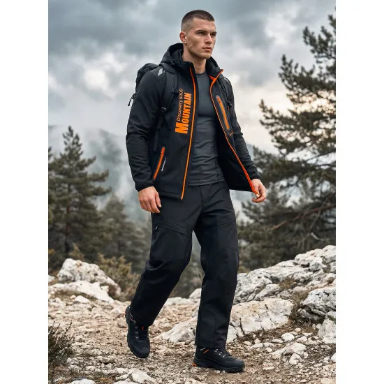 Men's black jacket with orange details Ero Men's Jackets and Coats