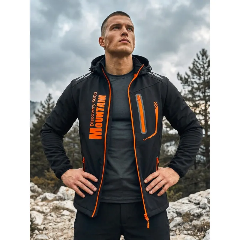 Men's black jacket with orange details Ero Men's Jackets and Coats