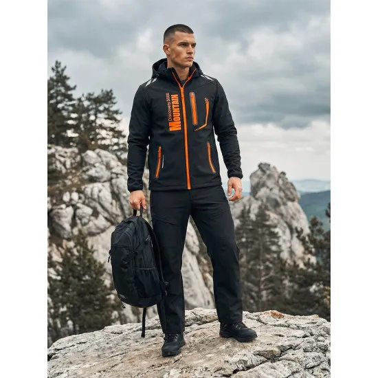Men's black jacket with orange details Ero Men's Jackets and Coats