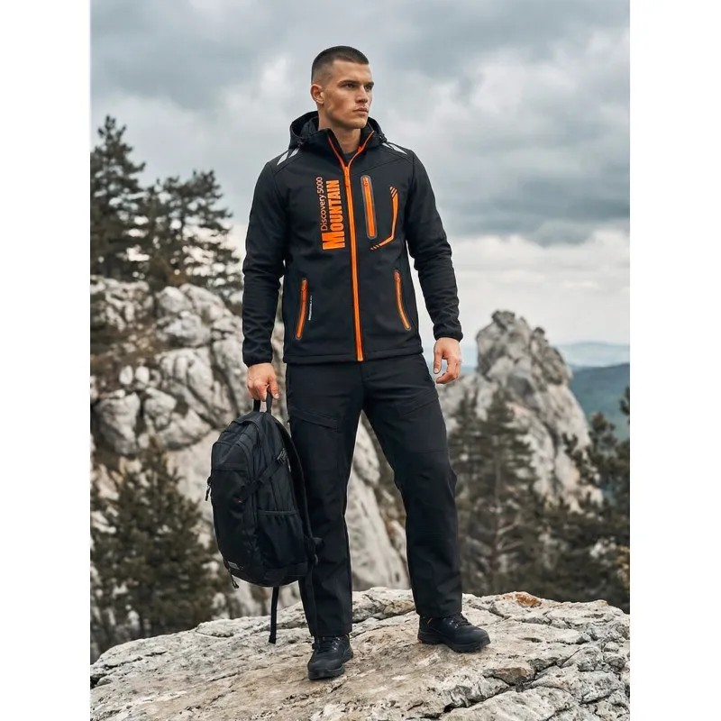 Men's black jacket with orange details Ero Men's Jackets and Coats