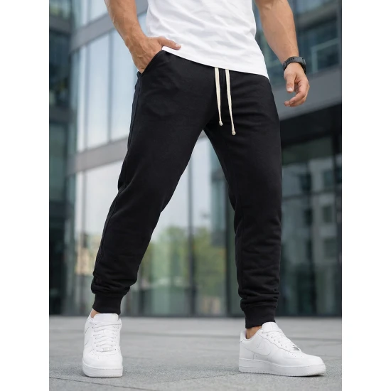 Vyriškos juodos spalvos kelnės Bold Laisvalaikio kelnės