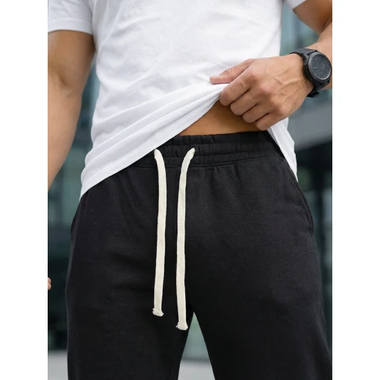 Vyriškos juodos spalvos kelnės Bold Laisvalaikio kelnės