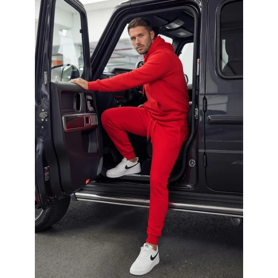 Vyriškos raudonos laisvalaikio kelnės Sergo JS/XW01