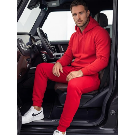 Vyriškos raudonos laisvalaikio kelnės Sergo JS/XW01