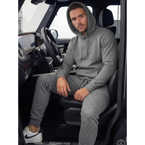 Vyriškos tamsiai pilkos laisvalaikio kelnės Resol Laisvalaikio kelnės