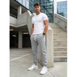 Vyriškos pilkos spalvos kelnės Base