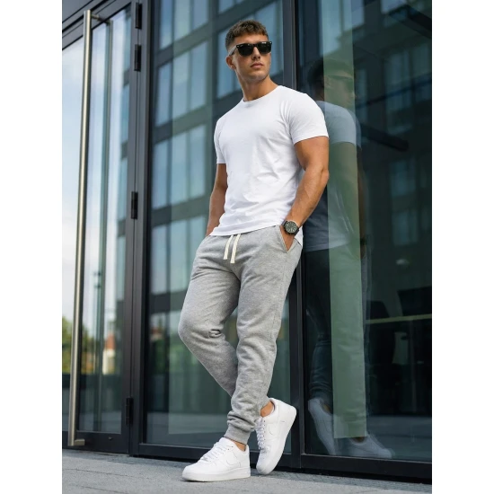 Vyriškos pilkos spalvos kelnės Bold Laisvalaikio kelnės