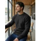 Vyriškas juodas megztinis Remin