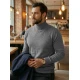 Vyriškas pilkas megztinis su aukštu kaklu Melba