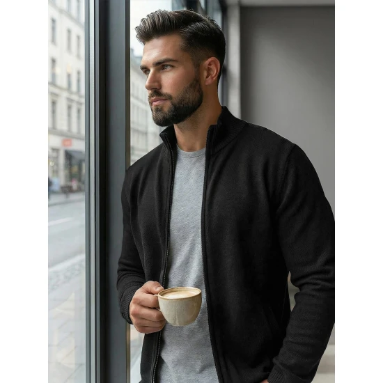 Vyriškas juodas megztinis Nelson