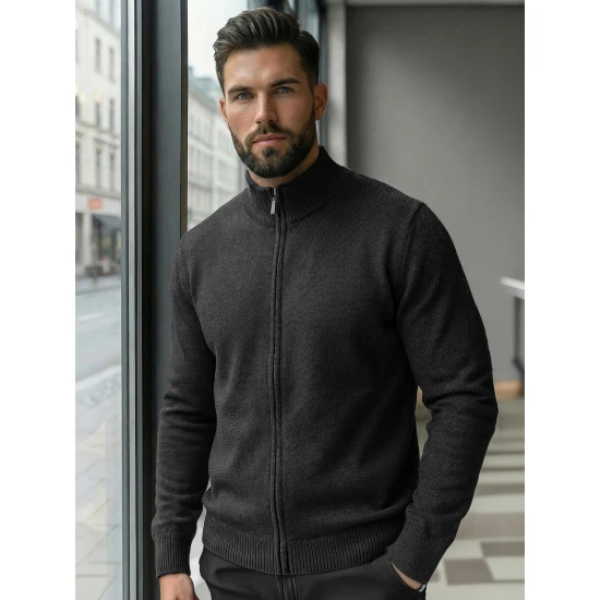 Vyriškas tamsiai pilkas megztinis Nelson