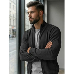 Vyriškas tamsiai pilkas megztinis Nelson