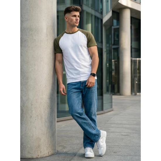 Vyriški balti/chaki marškinėliai Dilan Marškinėliai