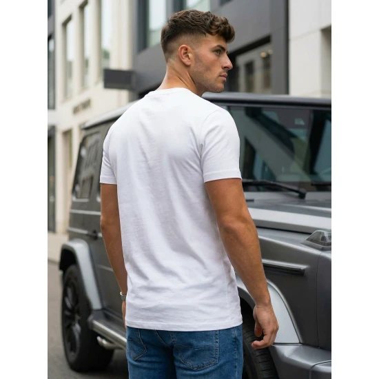 Vyriški balti marškinėliai Max Marškinėliai su užrašais