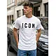 Men's white T-shirt Icon T-shirt with slogans