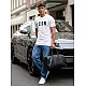 Men's white T-shirt Icon T-shirt with slogans