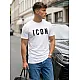 Men's white T-shirt Icon T-shirt with slogans