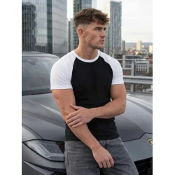 Vyriški juodi/balti marškinėliai Arnol