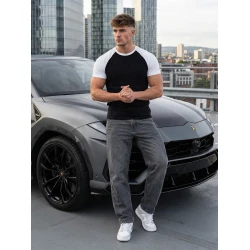 Vyriški juodi/balti marškinėliai Arnol