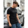 Męski czarny T-shirt Max Koszulka z napisami