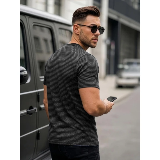 Vyriški juodi marškinėliai Cliff Marškinėliai