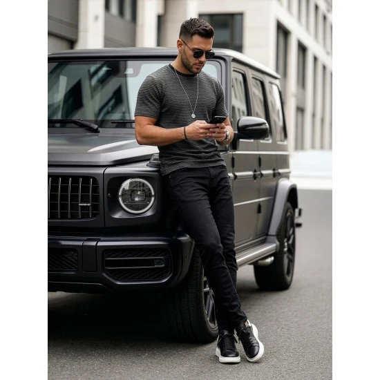 Vyriški juodi marškinėliai Cliff Marškinėliai