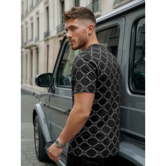 Vyriški juodi marškinėliai Jeff Marškinėliai