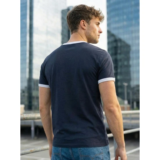 Vyriški tamsiai mėlyni marškinėliai Manter Vienspalviai marškinėliai
