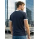 Vyriški tamsiai mėlyni marškinėliai Manter Vienspalviai marškinėliai