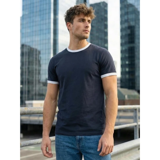 Vyriški tamsiai mėlyni marškinėliai Manter Vienspalviai marškinėliai