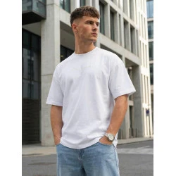 Vyriški balti oversize marškinėliai Perfect