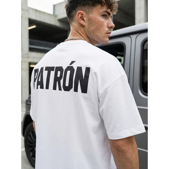Vyriški balti marškinėliai Patron Marškinėliai su užrašais