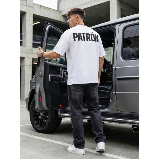Vyriški balti marškinėliai Patron Marškinėliai su užrašais