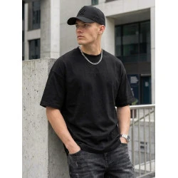 Vyriški juodi oversize marškinėliai Perfect