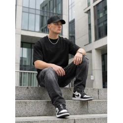 Vyriški juodi oversize marškinėliai Perfect