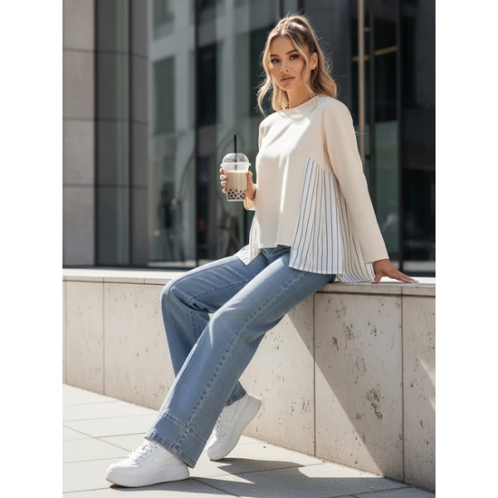 Moteriškas rusvas džempeis Funil Džemperiai be gobtuvo