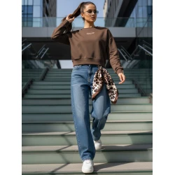 Moteriškas tamsiai rudas džemperis Diva