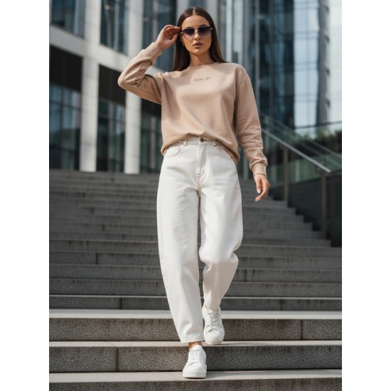 Moteriškas rusvas džemperis Diva Džemperiai be gobtuvo