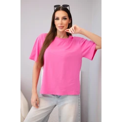 Moteriški rožiniai marškinėliai trumpomis Elin