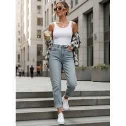 Moteriški šviesiai mėlyni džinsai Estin