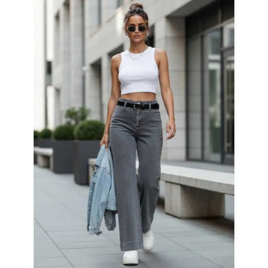 Moteriški pilki džinsai Ema Džinsai ir Jogeriai