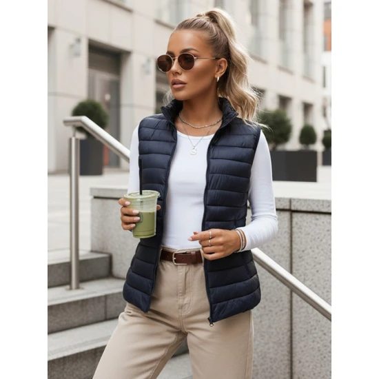 Moteriška tamsiai mėlyna liemenė Sila Moteriškos liemenės