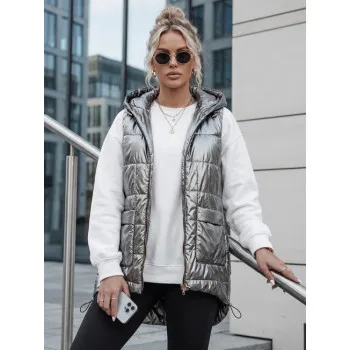 Women's grey shiny vest Jess