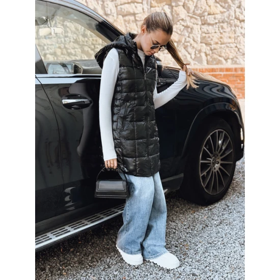 Moteriška juodos spalvos liemenė Moon