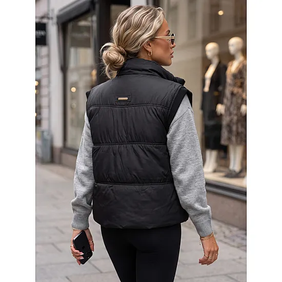 Women's Black Vest by Panel