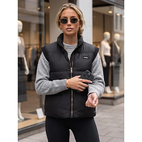 Women's Black Vest by Panel