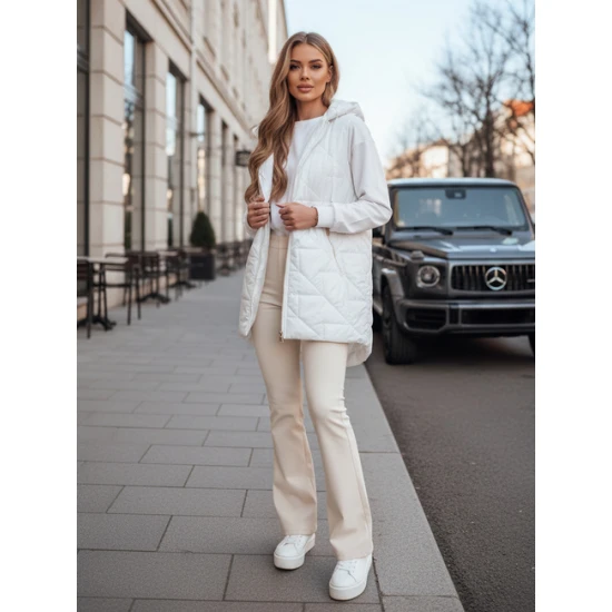 Moteriška baltos spalvos liemenė Demak Moteriškos liemenės