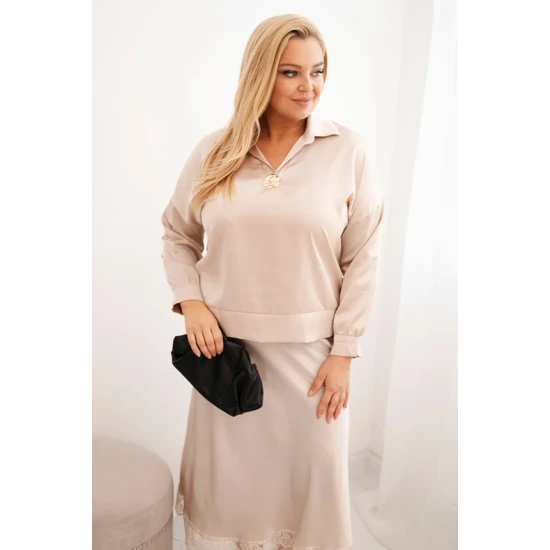 Moteriškas rudas rinkinys Roma