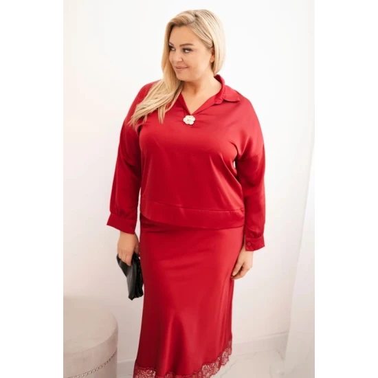 Moteriškas raudonas rinkinys Roma