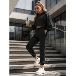 Moteriškas juodas sportinis kostiumas Bistan
